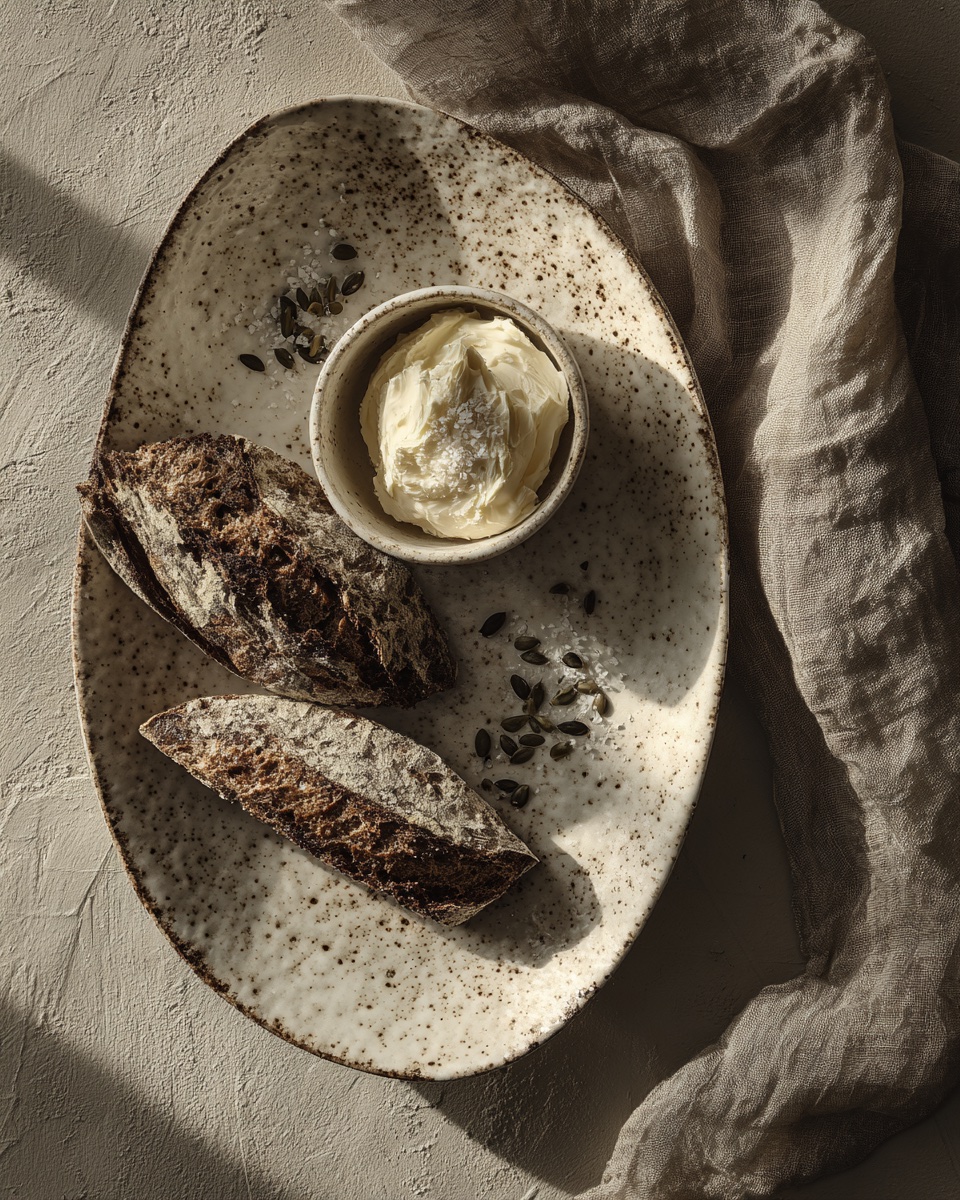 Icelandic rye bread with whipped butter