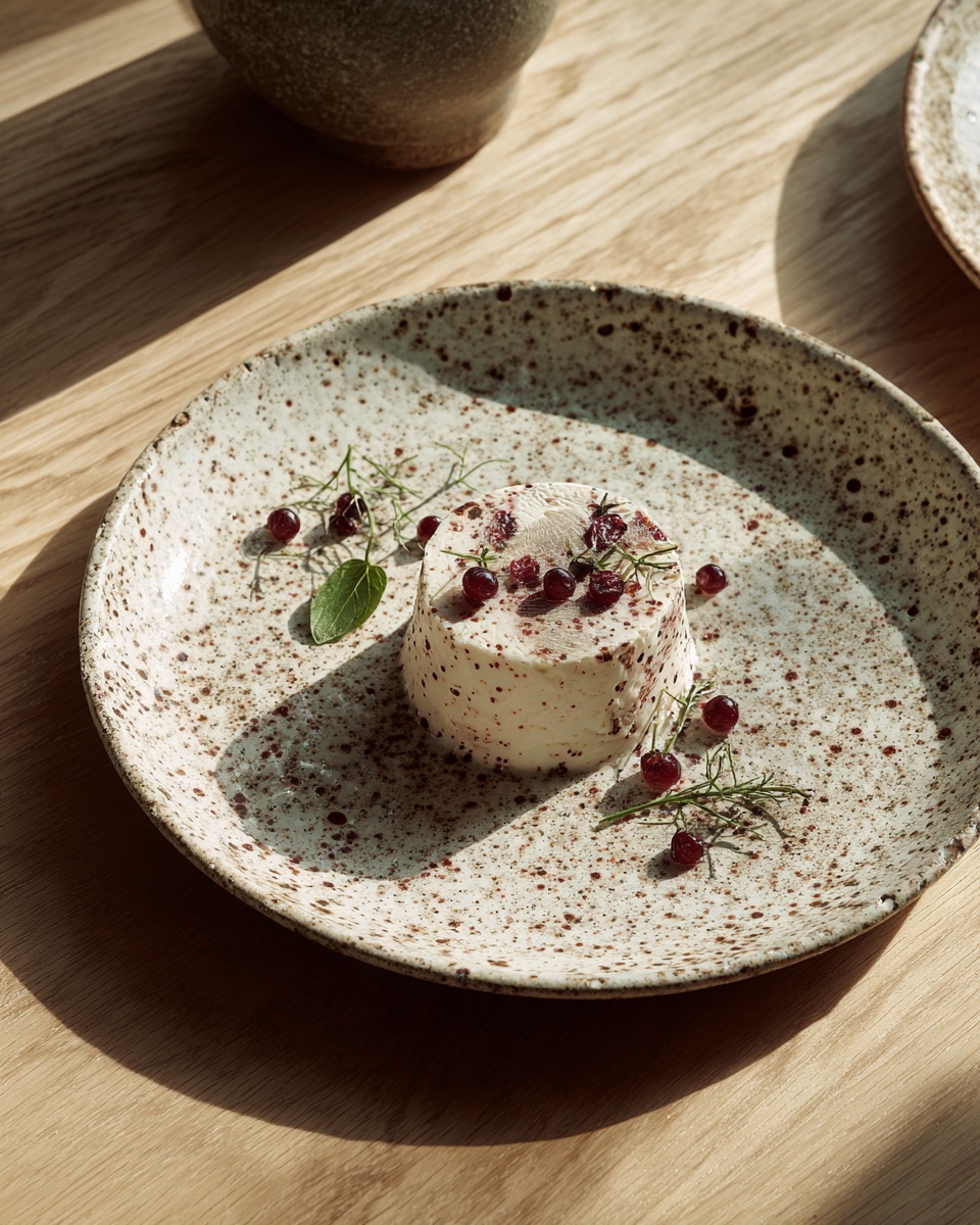 Skyr panna cotta with lingonberries