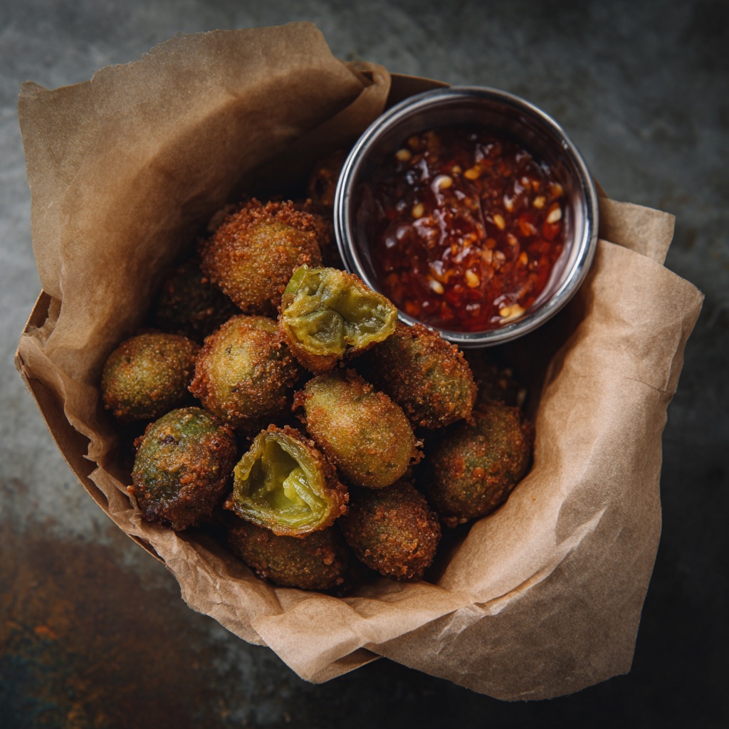 Fried castelvetrano olives